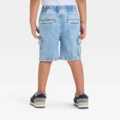 Toddler Boys' Pull-On Denim Cargo Shorts - Cat & Jack™ Light Wash