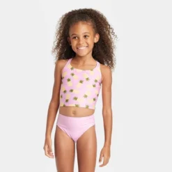 Girls' Fruit Print Midkini Set - Cat & Jack™ Light Pink -Cat & Jack GUEST cc1a19ae 8bd1 4476 9ac5 6c0cde254b4a