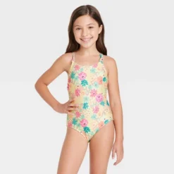 Girls' Happy Days One Piece Swimsuit - Cat & Jack™️ -Cat & Jack GUEST cca8b229 5605 4d74 b8cb 5f33ad9dcffc