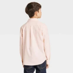 Boys' Long Sleeve Twill Button-Down Shirt - Cat & Jack™