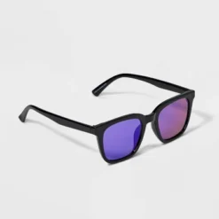Boys' Square Sunglasses - Cat & Jack™ Black: UV Protection, Ages 3-10, Recycled Plastic Frame