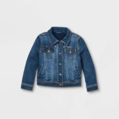 Toddler Girls' Vintage Denim Jacket - Cat & Jack™ Medium Wash -Cat & Jack GUEST ce201817 7e30 4ac8 8dca f99ac94c4b1d