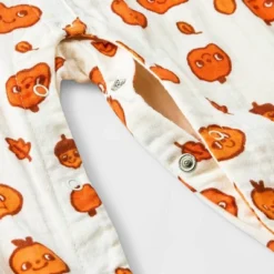 Baby Autumn Gauze Long Sleeve Romper - Cat & Jack™ Cream -Cat & Jack GUEST d0ed093c edf6 4602 83eb b30b7ae3f3f3