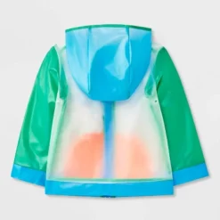 Toddler Boys' Colorblock Clear Rain Jacket - Cat & Jack™ Green/Blue/Orange -Cat & Jack GUEST d0f645b2 a418 4443 9c3f 72113a867e2c