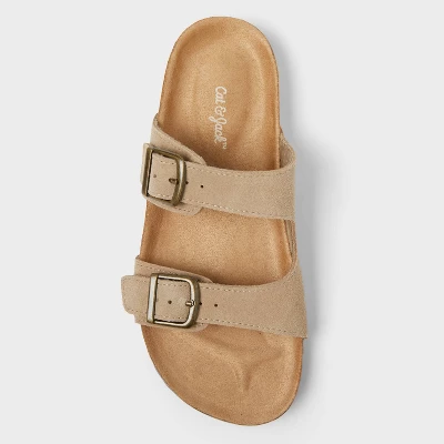 Kids Drew Footbed Sandals - Cat & Jack™ Taupe 2 Kids Drew Footbed Sandals - Cat & Jack™ Taupe - Image 2