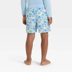 Toddler Boys' Snack Time Swim Shorts - Cat & Jack™ Light Blue