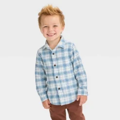 Toddler Boys' Long Sleeve Flannel Shirt - Cat & Jack™ -Cat & Jack GUEST d48d53fb bd43 4cd3 bf78 1f9ea51aabc6