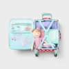 Kids' Softside Carry On Spinner Suitcase Pink Checkered - Cat & Jack™️