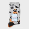 Girls' 2pk Pumpkin Halloween Crew Socks - Cat & Jack™