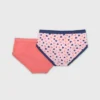 Girls' Adaptive 2pk Heart Briefs - Cat & Jack™ Salmon Pink