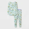 Toddler Girls' 4pc Unicorn & Tie-Dye Pajama Set - Cat & Jack™ Green