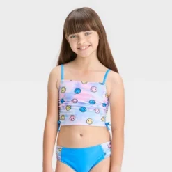 Girls' 'Stay Smiley' Midkini Swimwear Set - Cat & Jack™ -Cat & Jack GUEST d81ba38c 009e 4632 8ef1 b0fd76a985e1