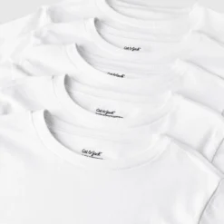 Boys' 5pk Crew Neck T-shirt - Cat & Jack™ White -Cat & Jack GUEST d84e69c5 b880 470f b689 f825d8f2476a