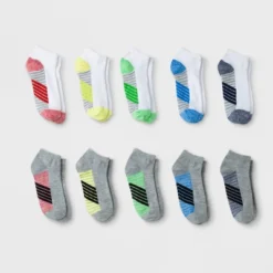 Boys' 10pk Stripe Low Cut Socks - Cat & Jack -Cat & Jack GUEST d9ec8b3b bc68 40b6 b5fe be2193ea7037