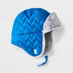 Toddler Boys' Quilted Trapper Hat - Cat & Jack™ Blue