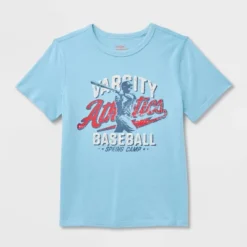 Kids' Adaptive Short Sleeve 4th Of July Baseball Graphic T-Shirt - Cat & Jack™ Blue -Cat & Jack GUEST ddc1f4f0 7c77 43a4 a2b8 c759a547e0c6
