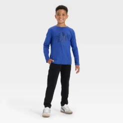 Boys' Long Sleeve 'Streetball Legend' Graphic T-Shirt - Cat & Jack™ Dark Blue -Cat & Jack GUEST de01df38 2d27 4edb b883 a4caecef8d4d