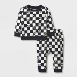 Baby 2pc Checkered Sweatshirt & Jogger Pants Set - Halloween - Cat & Jack™ Black 5 Baby 2pc Checkered Sweatshirt & Jogger Pants Set - Halloween - Cat & Jack™ Black -Cat & Jack GUEST e1d9360b bc07 40c8 9175 693d341891f7