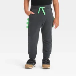 Toddler Boys' Dinosaur Printed French Terry Jogger Pants - Cat & Jack™ Charcoal Gray -Cat & Jack GUEST e1ec1563 3296 4fb6 b0f8 833e9a44172a