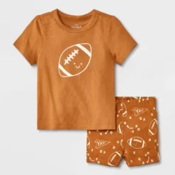 Baby Tiny Tailgator T-Shirt & Bloomer Set - Cat & Jack™ Brown -Cat & Jack GUEST e2cd57bc beb1 4789 b398 1970348a4d2e