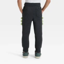 Toddler Boys' Halloween Dino Pants - Cat & Jack™ Black
