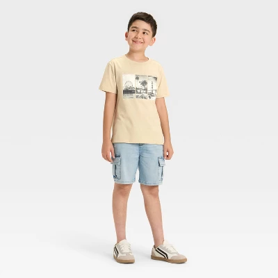 Boys' Short Sleeve West Coast California Graphic T-Shirt - Cat & Jack™ Khaki 3 Boys' Short Sleeve West Coast California Graphic T-Shirt - Cat & Jack™ Khaki - Image 3