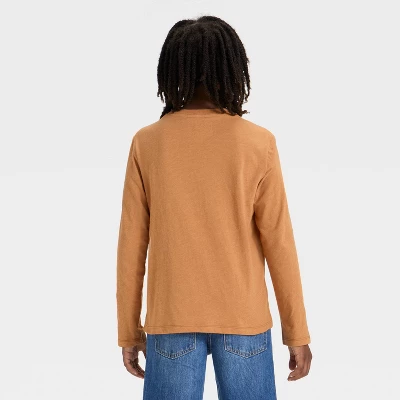 Boys' Long Sleeve Skeleton Rodeo Graphic T-Shirt - Cat & Jack™ Brown 2 Boys' Long Sleeve Skeleton Rodeo Graphic T-Shirt - Cat & Jack™ Brown - Image 2