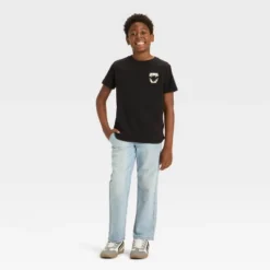 Boys' Short Sleeve Halloween "Glow In The Dark" Monster Fangs Graphic T-Shirt - Cat & Jack™ Black -Cat & Jack GUEST e6c1b7d7 8e3f 4b91 92f8 7e736cdef85e