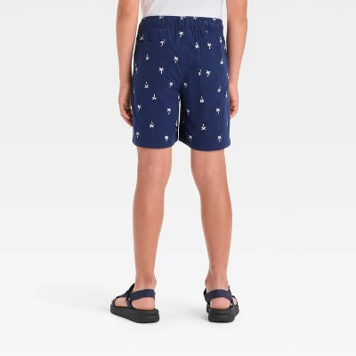 Boys' 'Above The Knee' Printed Pull-On Shorts - Cat & Jack™ Navy Blue 1 Boys' 'Above The Knee' Printed Pull-On Shorts - Cat & Jack™ Navy Blue