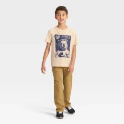 Boys' Short Sleeve Space Bulldog Graphic T-Shirt - Cat & Jack™ Beige -Cat & Jack GUEST e8142715 5129 4e8d 8e85 b58f9f77c74d