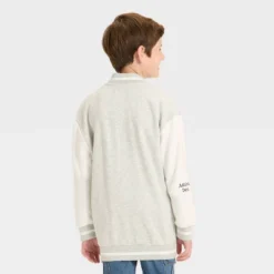 Boys' Varsity Captain's Jacket - Cat & Jack™ Heathered Gray