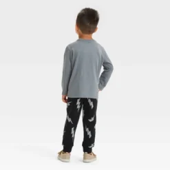 Toddler Boys' Skeleton Halloween Long Sleeve T-Shirt And Jogger Pants Set - Cat & Jack™ Gray