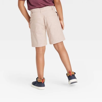 Boys' Flat Front 'Above The Knee' Chambray Shorts - Cat & Jack™ 1 Boys' Flat Front 'Above The Knee' Chambray Shorts - Cat & Jack™