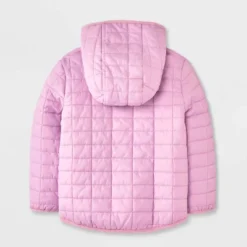 Toddler Girls' Value Hooded Puffer Jacket - Cat & Jack™ Mauve