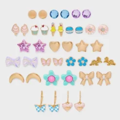Girls' 20pk Foods Earring Set - Cat & Jack™ Blue/Pink: Stud Earrings, Recycled Zinc, Acrylic 5 Girls' 20pk Foods Earring Set - Cat & Jack™ Blue/Pink: Stud Earrings, Recycled Zinc, Acrylic -Cat & Jack GUEST f181fb46 9033 40cd 867c 24ecfeace00d