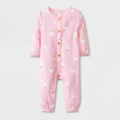 Baby Girls' Ghost Gauze Long Sleeve Romper - Halloween - Cat & Jack™ Light Pink -Cat & Jack GUEST f19f22a0 47f6 4183 bfc9 1508b44b5f15