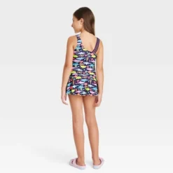 Girls' Sea Life One Piece Swimsuit Dress - Cat & Jack™ Blue