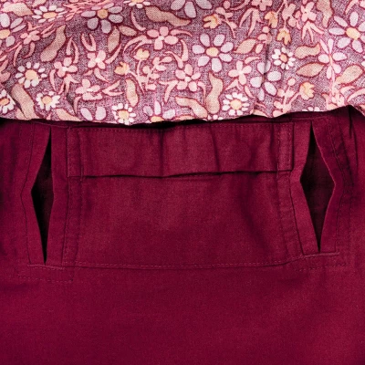 Toddler Girls' Adaptive Short Sleeve Woven Dress - Cat & Jack™ Burgundy 3 Toddler Girls' Adaptive Short Sleeve Woven Dress - Cat & Jack™ Burgundy - Image 3