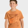 Boys' Short Sleeve Explore Nature Graphic T-Shirt - Cat & Jack™ Brown