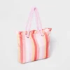 Girls' Striped Tote Bag - Cat & Jack™ Pink