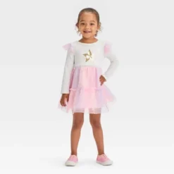 Toddler Girls' Star Long Sleeve Dress - Cat & Jack™ Cream 4 Toddler Girls' Star Long Sleeve Dress - Cat & Jack™ Cream -Cat & Jack GUEST f95c19fc 7f0f 4ecc b9e1 a818e5f65f5a