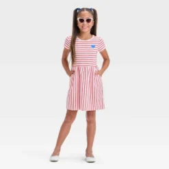 Girls' Short Sleeve Knit Dress - Cat & Jack™ 5 Girls' Short Sleeve Knit Dress - Cat & Jack™ -Cat & Jack GUEST fa92db26 621f 42d7 9811 c1d26c395ff7