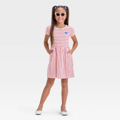 Girls' Short Sleeve Knit Dress - Cat & Jack™ 3 Girls' Short Sleeve Knit Dress - Cat & Jack™ - Image 3