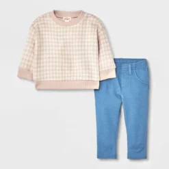 Baby Faux Gingham Sweater & Bottom Set - Cat & Jack™ Light Brown -Cat & Jack GUEST fb18db9d 8306 426b a4e0 24bb3523d0a0