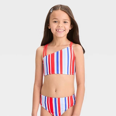 Girls' 2Pc Multi Striped Bikini Set - Cat & Jack™ 3 Girls' 2Pc Multi Striped Bikini Set - Cat & Jack™ - Image 3