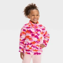 Toddler Girls' Quarter Zip-Up Jacket - Cat & Jack™ Pink -Cat & Jack GUEST fb9c1b70 6c52 4c17 b595 1ad3d99dca1c