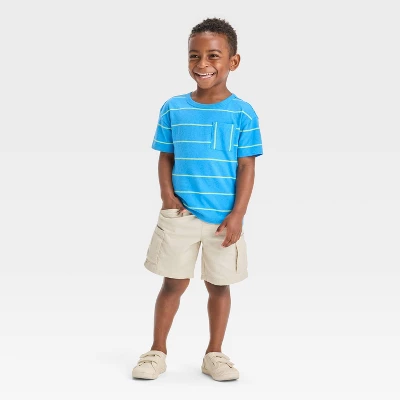 Toddler Boys' Short Sleeve Striped Jacquard Oversized T-Shirt - Cat & Jack™ 2 Toddler Boys' Short Sleeve Striped Jacquard Oversized T-Shirt - Cat & Jack™ - Image 2