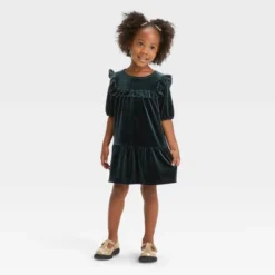 Toddler Girls' A-Line Short Sleeve Dress - Cat & Jack™ Black -Cat & Jack GUEST fd749cc1 1654 4cef b5f4 4e0c7a4a1889