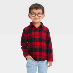 Toddler Boys' Long Sleeve Flannel Shirt - Cat & Jack™ -Cat & Jack GUEST fe509d23 b5c8 40bd a60e e820086ca614