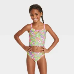 Girls' Flower Love Tankini Set - Cat & Jack™ Light Green/Light Pink -Cat & Jack GUEST fe635870 fd32 466e 8b74 ad266b2016c3